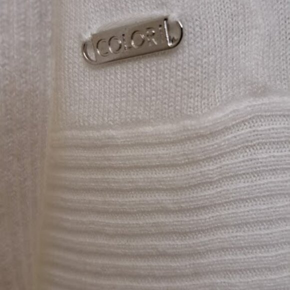 White asynmetrical cardigan Colori Small - Picture 9 of 12
